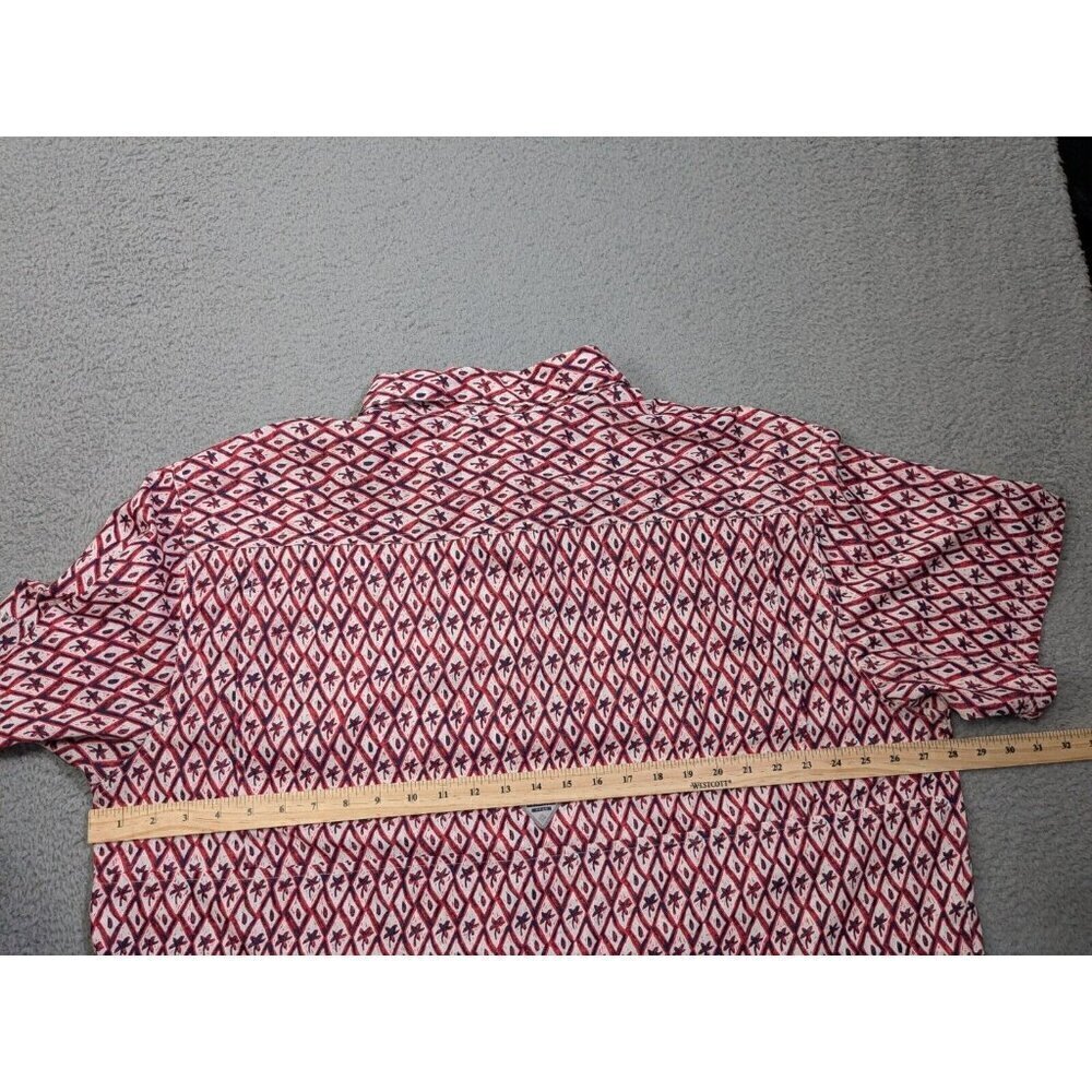 Columbia PFG Shirt XXL Super Slack Tide Vented Fishing Pattern Multicolor Red - Picture 10 of 14